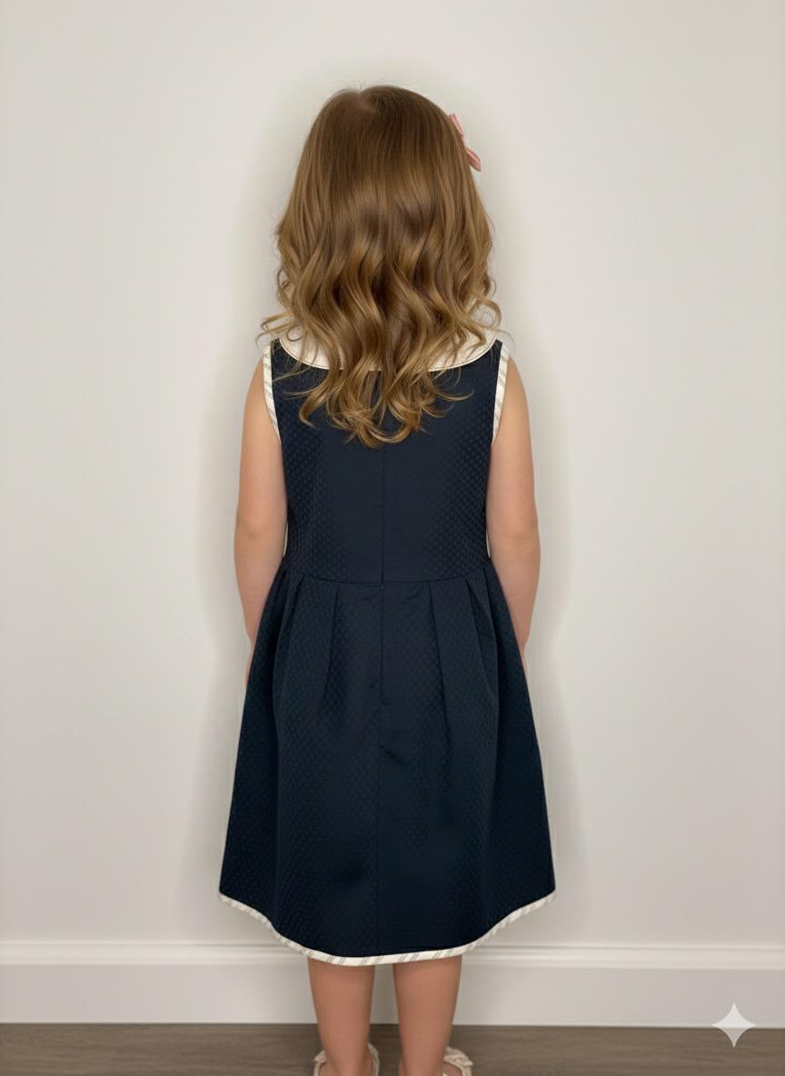 ⸻

Dark Green Denim Button-Front Dress