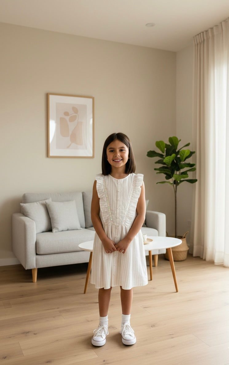 •	Willow Pinstripe Dress