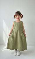 Sleeveless Pocket Dress for Girls