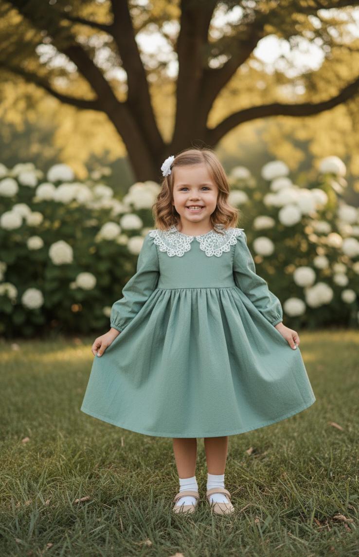 The Sage Heirloom Dress