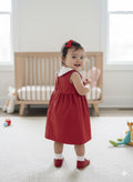 Classic Baby Girl Leather Dress